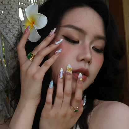 Summer Loving French Fresh Almond Press On Nails