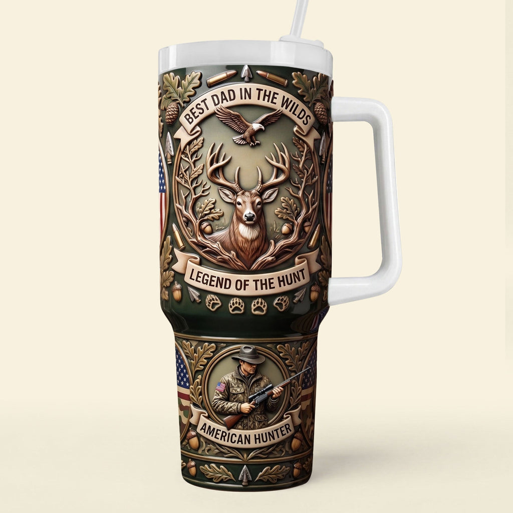 Best Dad In The Wilds 40oz Tumbler Handle - Personalized Gifts For Dad 05TYTI240426