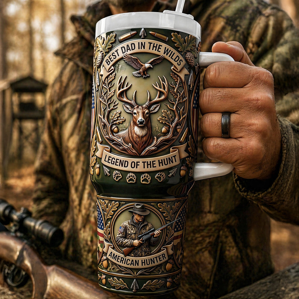 Best Dad In The Wilds 40oz Tumbler Handle - Personalized Gifts For Dad 05TYTI240426