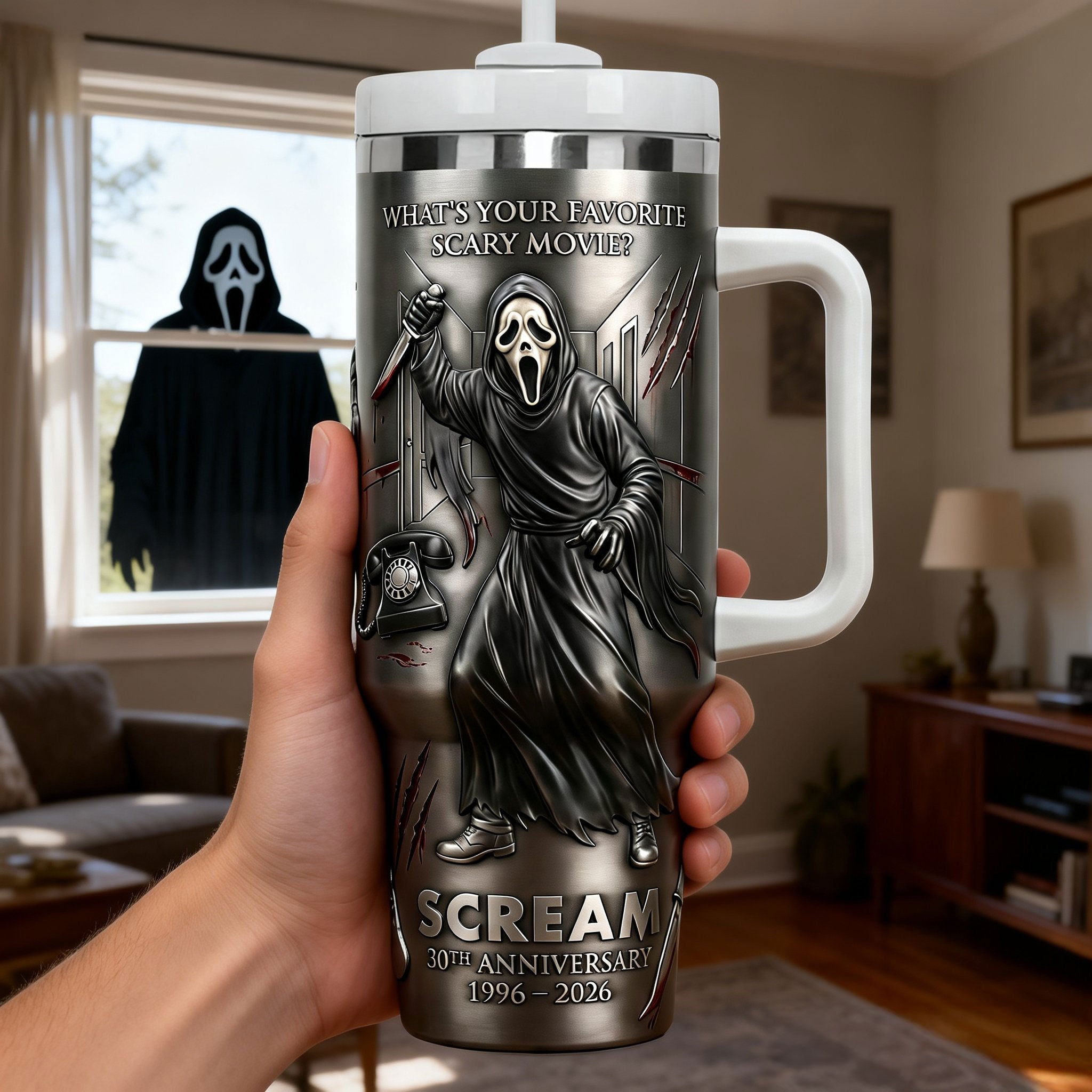 30th Anniversary Horror 40oz Tumbler - Personalized Gift For Horror Lovers 02NATI070226