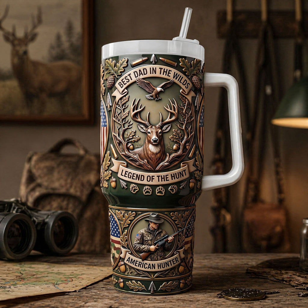Best Dad In The Wilds 40oz Tumbler Handle - Personalized Gifts For Dad 05TYTI240426